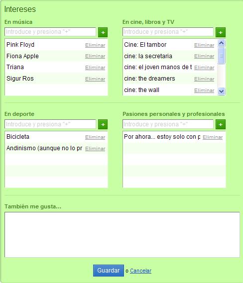 Perfil e Interes Badoo