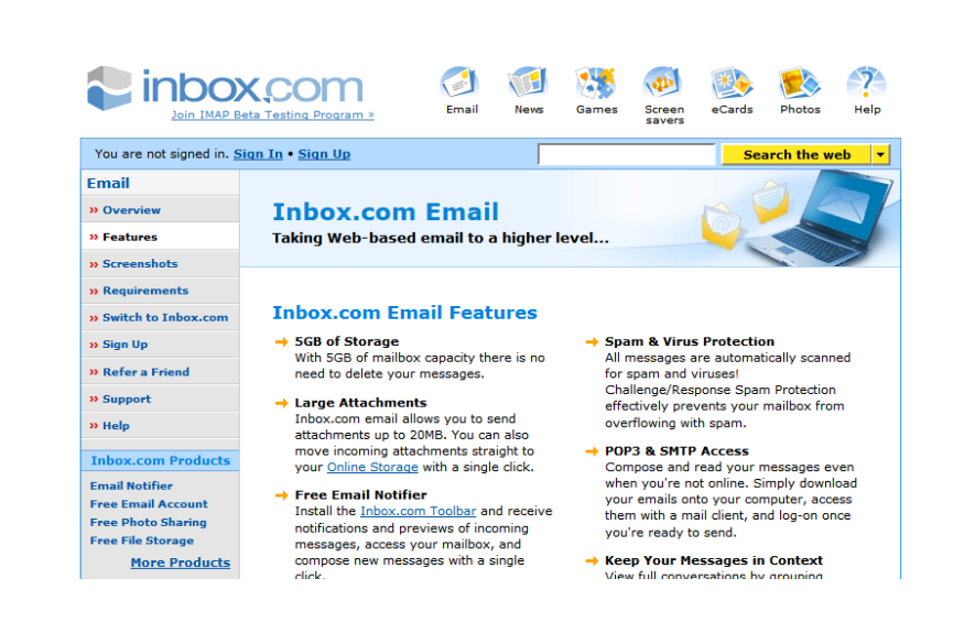 crear correo con Inbox